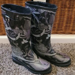 modcloth glitter rain boots